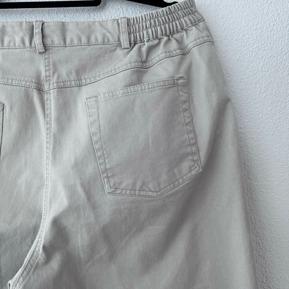 Hearts of Palm Tan Cream Capris Elastic Waist Cotton Pants SZ 14P - Picture 8 of 15